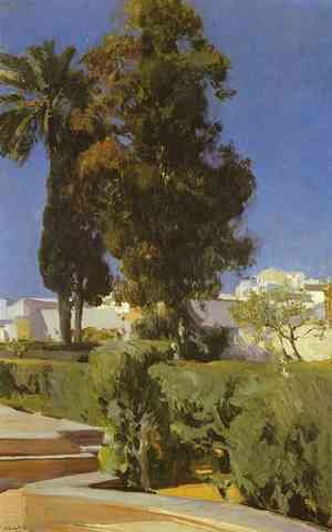 Sorolla Joaquin Jardines Del Alcazar A4 Photo Print