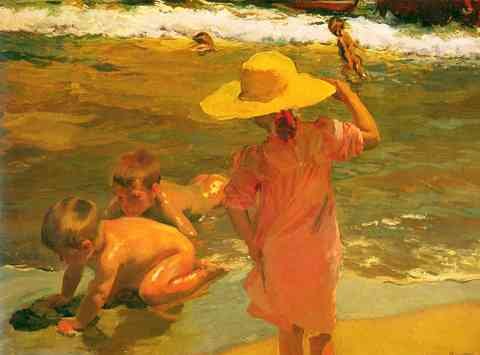 Sorolla Joaquin Ninos A La Orilla Del Mar A4 Photo Print