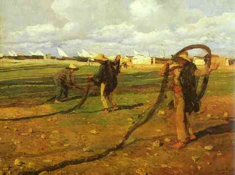 Sorolla Joaquin Pescadores Recgiendo Las Redes A4 Photo Print
