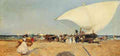 Sorolla Y Bastida Joaquin Arrival Of The Boats A4 Photo Print