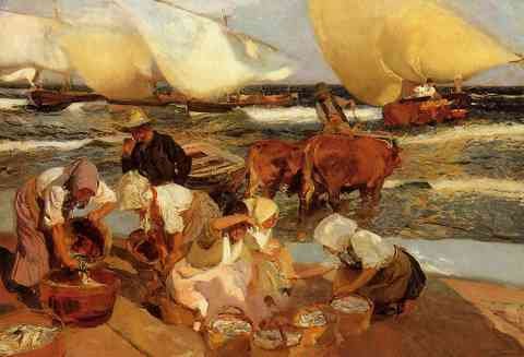 Sorolla Y Bastida Joaquin Beach At Valencia Aka Afternoon Sun A4 Photo Print
