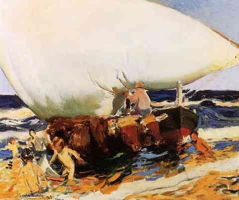Sorolla Y Bastida Joaquin On The Beach Valencia A4 Photo Print