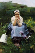 Sorolla Y Bastida Joaquin The Milkmaid A4 Photo Print