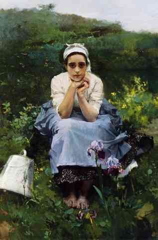 Sorolla Y Bastida Joaquin The Milkmaid A4 Photo Print