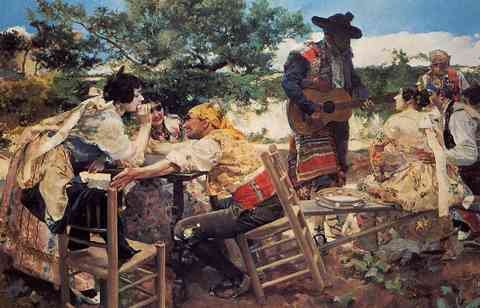 Sorolla Y Bastida Joaquin Valencian Scene A4 Photo Print