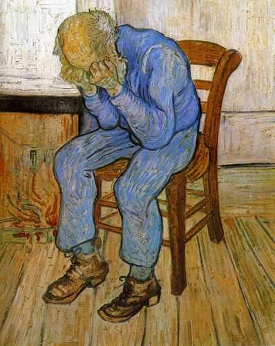 Sorrowful Old Man 1890 A4 Photo Print