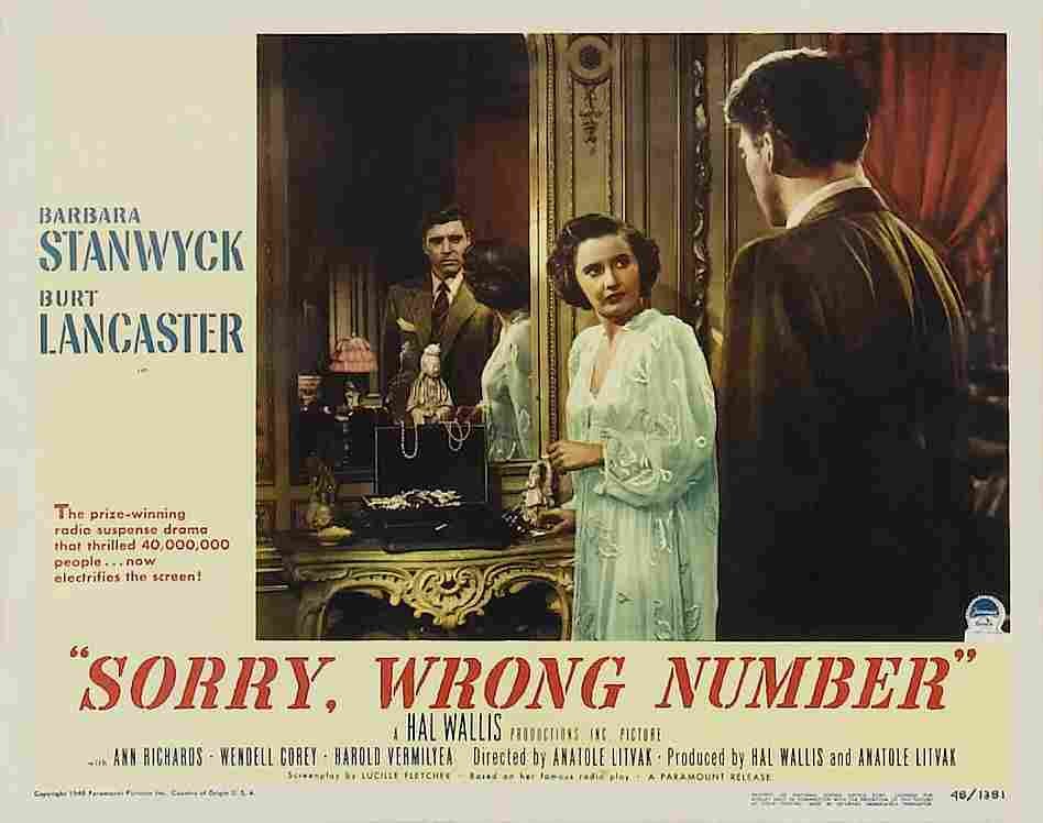Sorry Wrong Number 06  film star poster A4 Photo Print