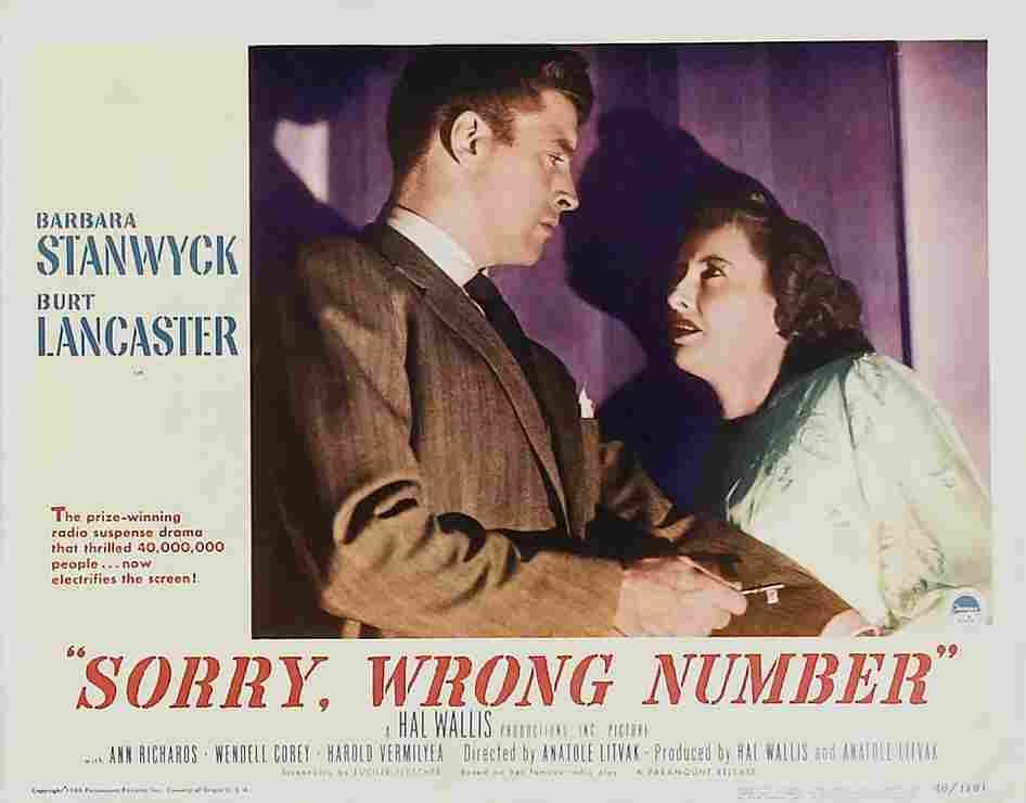 Sorry Wrong Number 07  film star poster A4 Photo Print