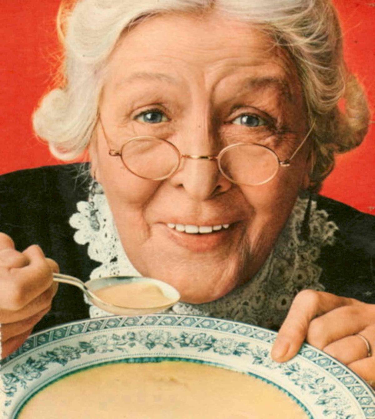 Soup Ad Elderlywoman 1950s Vintage Retro Advert Poster