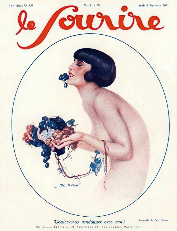 Sourire Vendanger Vintage Advert A4 Photo Print