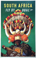 South Africa Boac 2 Vintage Retro Advert Poster A4 Photo Print
