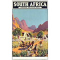 South Africa Sunshine And Blue Skies Tourism P Vintage Retro Advert Poster A4 P