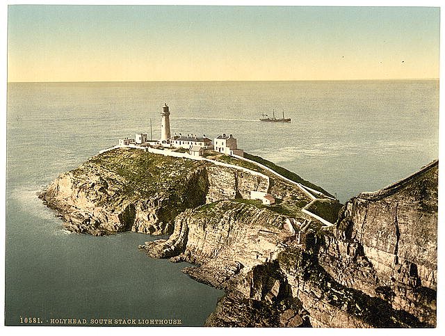 South Stack Lighthouse Holyhead Vintage A4 Photo Print