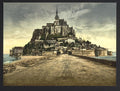 South front from the dike Mont St Michel Vintage A4 Photo Print