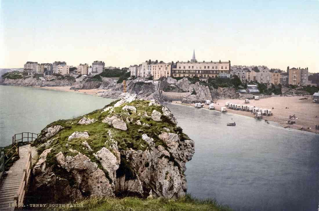 South sands Tenby Wales 07493u A4 Photo Print 2