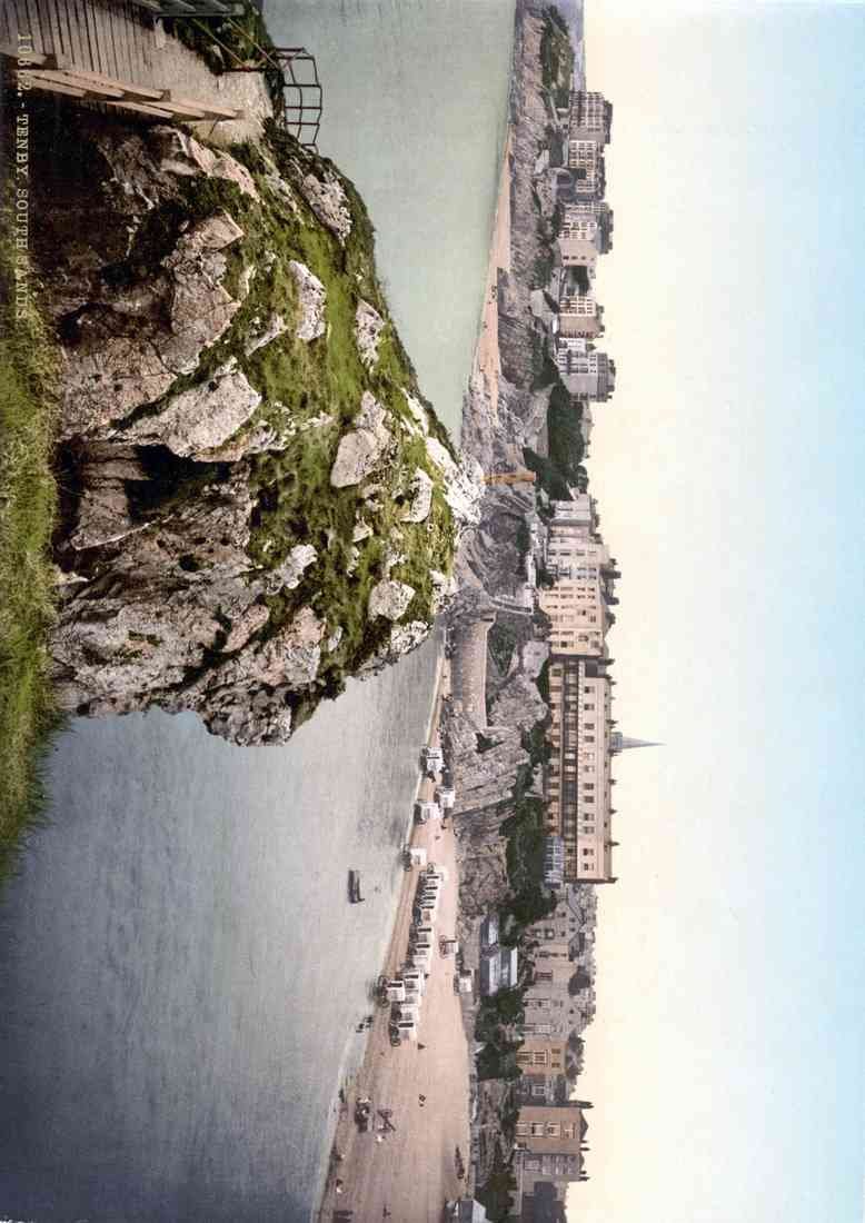 South sands Tenby Wales 07493u A4 Photo Print