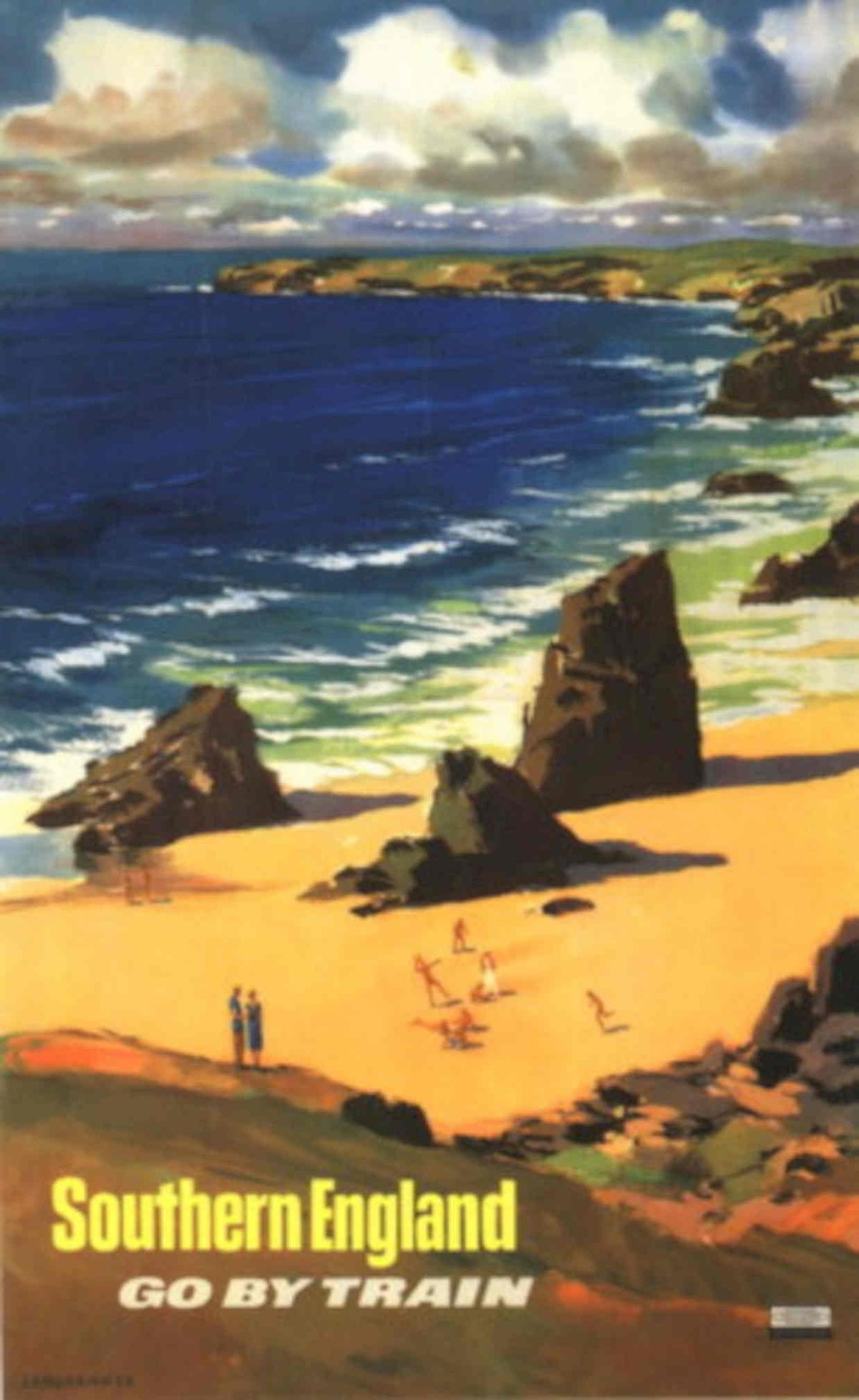 Southern England Coast 1930s Vintage Retro Advert Poster
