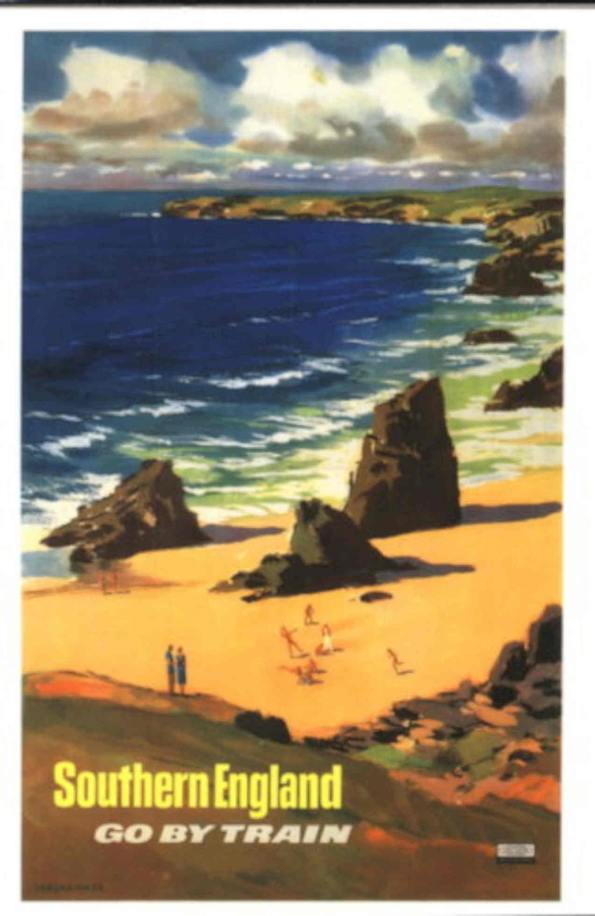 Southern England Train 1930s Vintage Retro Advert Poster