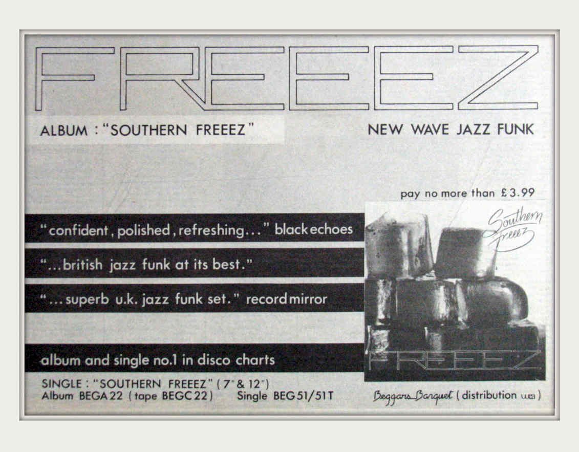 Southern Freeez Vinyl Vintage Retro Advert Poster A4 Photo Print