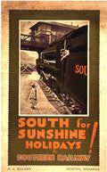 Southern Railway Poster 01 Vintage Advert A4 Photo Print