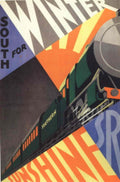 Southern Winter Train 1930s Vintage Retro Advert Poster
