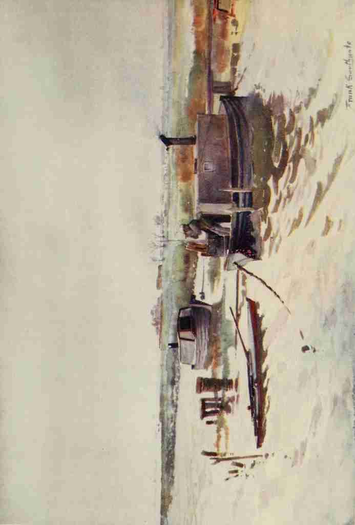 Southgate Frank 1872 1916 The Norfolk Broads 1906 Punt gunners houseboats on Breydon watching for fowl Vintage A4 Photo Print