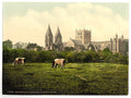 Southwell Cathedral and abbey ruins Notts Vintage A4 Photo Print