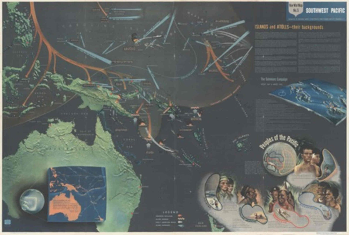 Southwest Pacific Islands Vintage Retro Advert Poster