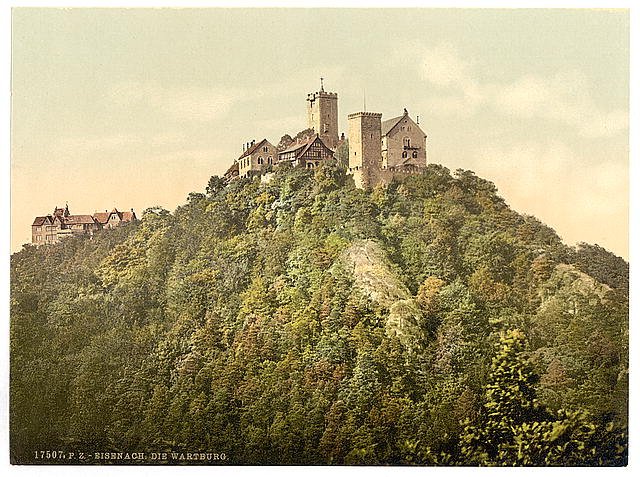 Southwest side Wartburg Thuringia Vintage A4 Photo Print