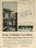 Soviet Gasoline Prices 1950s Vintage Retro Advert Poster