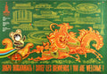 Soviet Olympic Lion Vintage Retro Advert Poster A4 Photo Print