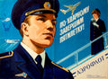 Soviet Pilot Flight Vintage Retro Advert Poster A4 Photo Print