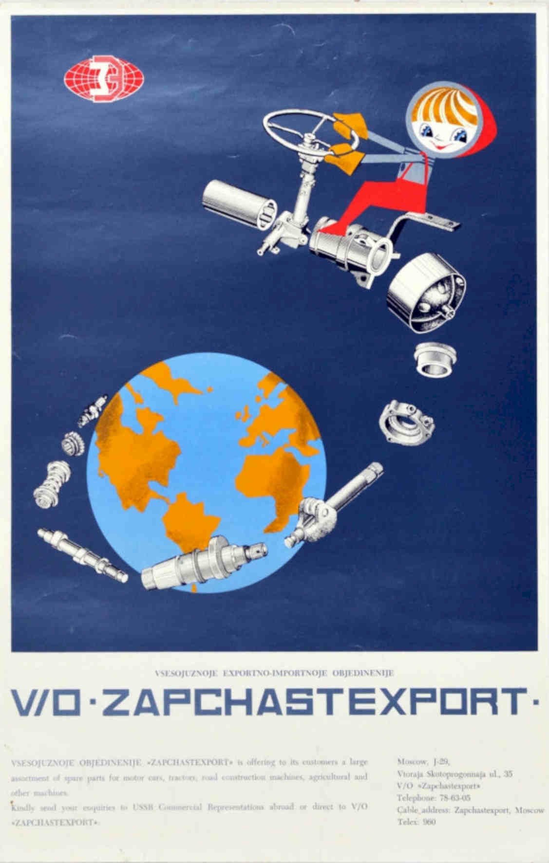 Soviet Rocket Parts Vintage Retro Advert Poster A4 Photo Print