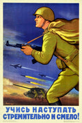 Soviet Soldier Attack Vintage Retro Advert Poster A4 Photo Print