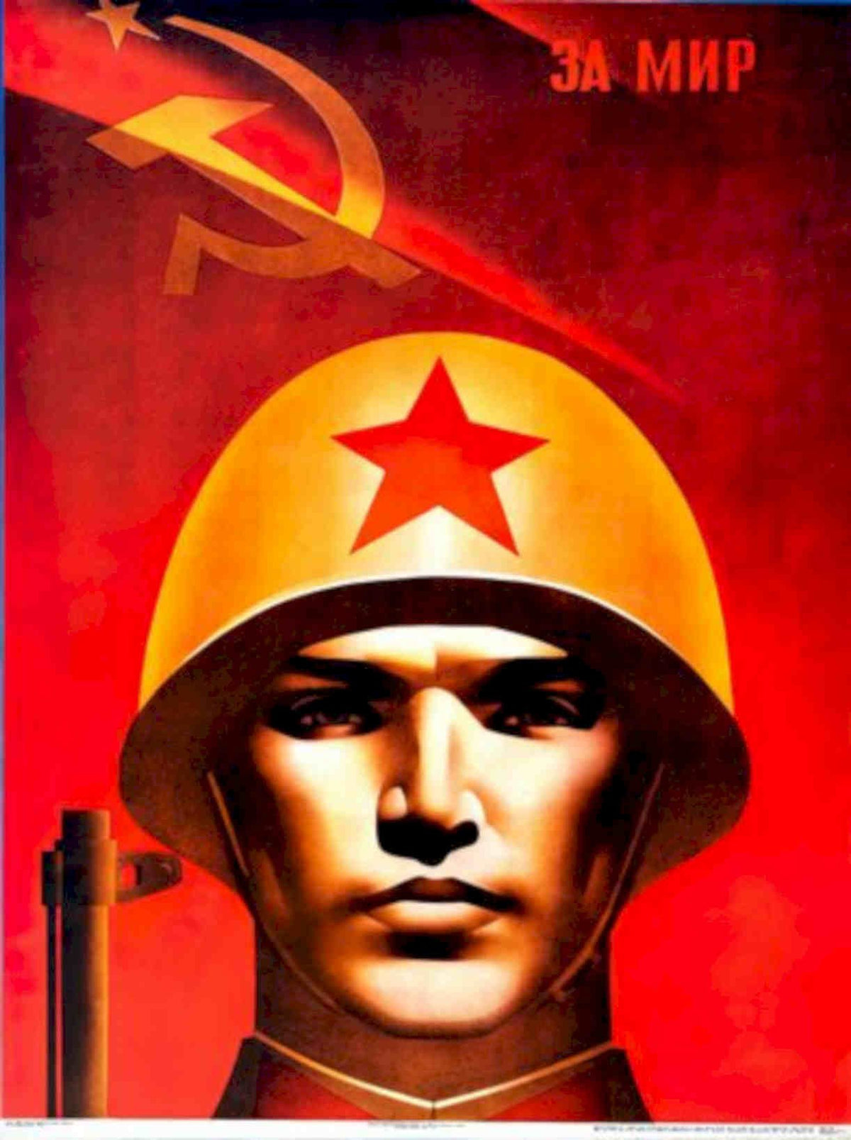 Soviet Soldier Peace Vintage Retro Advert Poster A4 Photo Print