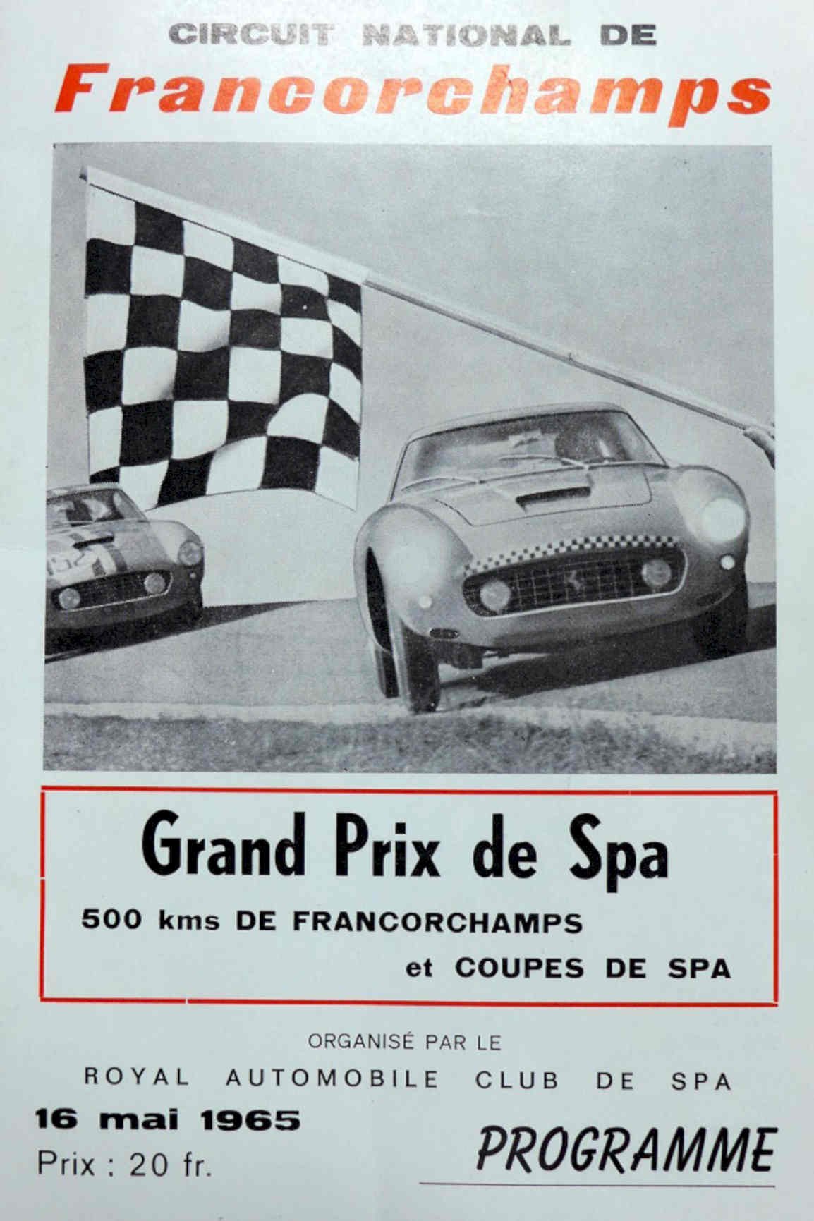 Spa Grand Prix Vintage Retro Advert Poster A4 Photo Print