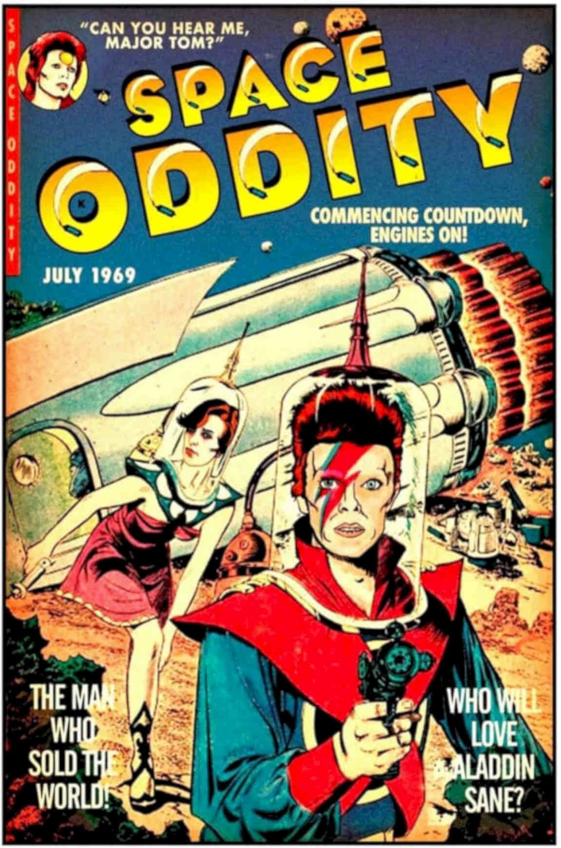 Space Oddity Rocket Vintage Retro Advert Poster A4 Photo Print