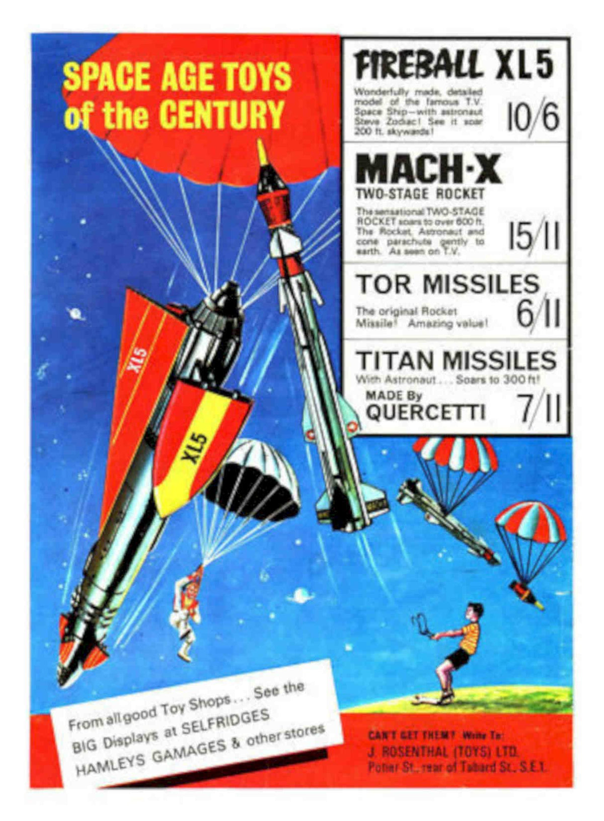 Space Toys Rockets Vintage Retro Advert Poster A4 Photo Print