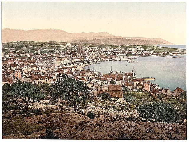 Spalato general view Dalmatia Vintage A4 Photo Print