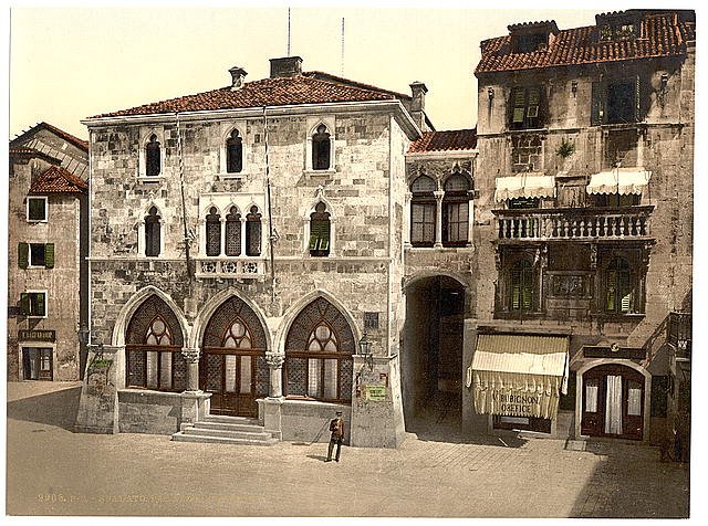 Spalato the Communal Palace Dalmatia Vintage A4 Photo Print
