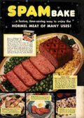Spam Bake Loaf 1940s Vintage Retro Advert Poster