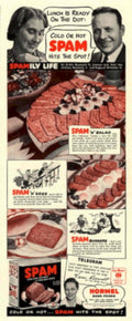 Spam Lunch Spots 1940s Vintage Retro Advert Poster