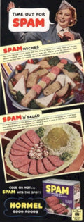 Spam Sandwich Salad 1940s Vintage Retro Advert Poster