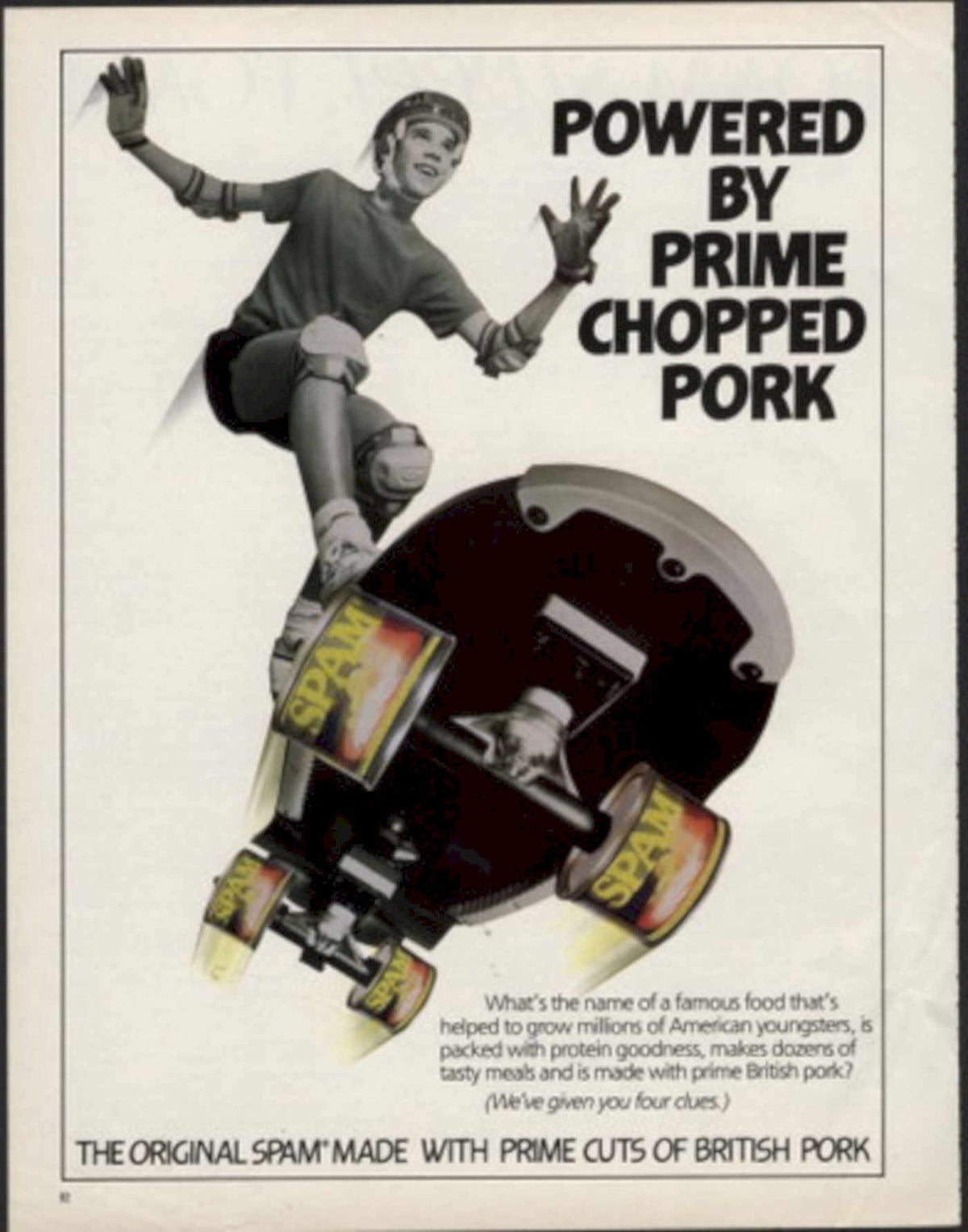 Spam Skateboard Prime 1990s Vintage Retro Advert