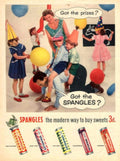 Spangles Prizes Family 1950s Vintage Retro Advert Poster