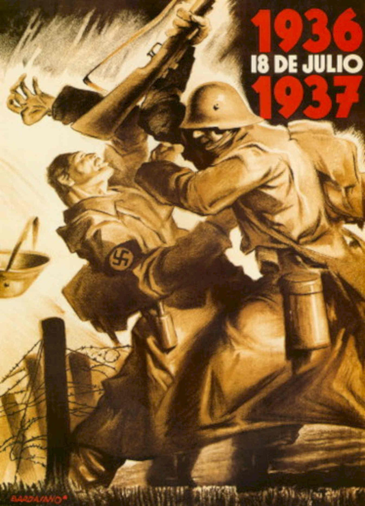 Spanish Civil War 1930s Vintage Retro Advert Poster