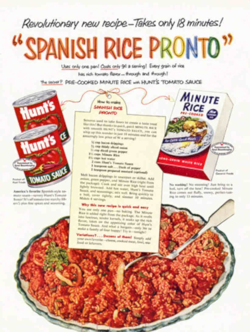 Spanish Rice Recipe Vintage Retro Advert Poster A4 Photo Print