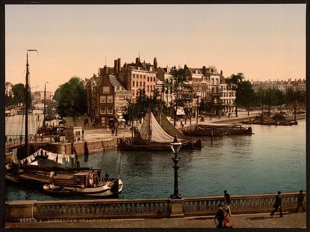 Spanish quay Rotterdam Vintage A4 Photo Print