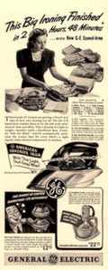 Speed Iron Linen 1940s Vintage Retro Advert Poster