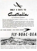 Speedbird Australia Boac 1950s Vintage Retro Advert Poster
